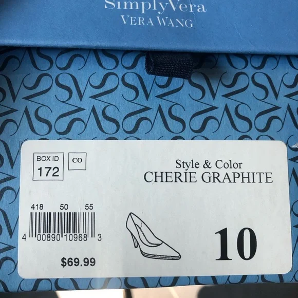 NWT Simply Vera Graphite Pumps Size 10 - Picture 2 of 4
